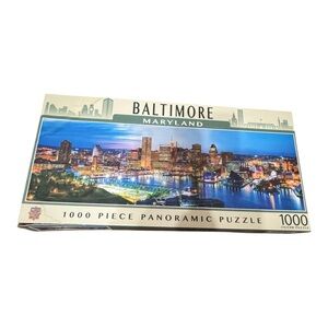 Baltimore Maryland 1000-Piece Panoramic Puzzle - City Nightscape